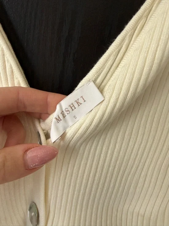 Meshki Cream Calipso Ribbed Tank Top - Picture 3 of 5